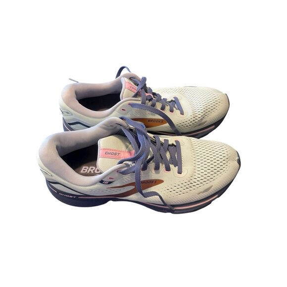Brooks Womens Gray Purple Ghost 15 Neutral Running Shoes Sneakers Size 9 - Picture 7 of 11